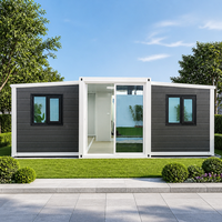 Maison conteneur moderne extensible et pliable, norme américaine ADU, maison modulaire préfabriquée, bureau mobile portable, chambre