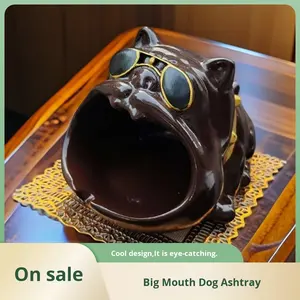 Cenicero de resina de moda para hombre súper lindo estilo Simple <span class=keywords><strong>Bully</strong></span> Dog con diseño de dibujos animados para escritorio de oficina o dormitorio envío gratis - Product Image 2
