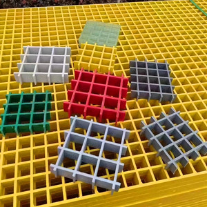 Aanpasbare FRP-glasvezelversterkte kunststof roosters met glad oppervlak voor bouwpanelen en platforms - Product Image 4