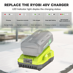 Paket Baterai Lithium Ion 40V dengan Pengisi Daya 2-Pak untuk Peralatan Listrik - Product Image 3