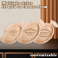 Plateau en bois japonais personnalisé, grand plateau décoratif pour fête, cadeau personnalisé pour l'amour, plateau en bois de mangue