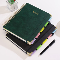 Venta de Fábrica de Cuadernos Espirales de Alta Gama, Diseño Personalizado, Diario A5, Cuaderno Grueso de Cuero PU con Logotipo Personalizado