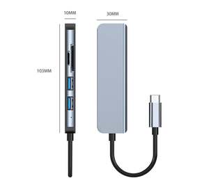 <span class=keywords><strong>USB</strong></span> 3.0 <span class=keywords><strong>HUB</strong></span> nhôm 2-in-1 mở rộng Dock với đầu đọc thẻ PC máy tính xách tay USB3.0 Splitter Adapter Cổng USB3.0 Dock cho PC máy tính xách tay - Product Image 5
