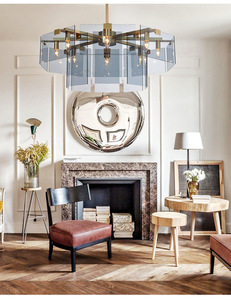 Zeal Lighting Lámpara colgante de granja moderna de alta calidad Diseño nórdico de vidrio gris ahumado con función de altura ajustable - Product Image 2