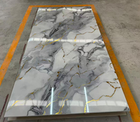Feuille de PVC multi-usages effet marbre UV pour panneau mural, décoration de meubles