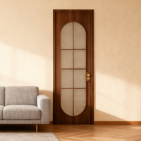Porte de salle de bain de style médiéval esthétique de la dynastie Song, porte en verre pour chambre, salle de bain, cuisine, toilettes, buanderie, porte battante