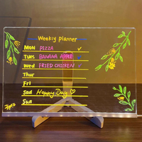 Tableau de dessin lumineux LED pour enfants, tableau d'écriture en acrylique, tableau de notes effaçable, mémo lumineux, veilleuse, cadeau d'anniversaire, cadeau de Noël