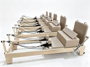 Cama de Pilates Deslizante para Ejercicio Corporal en Casa, Reformer de Pilates de Madera de Arce para Estudio de Yoga - Product Image 4
