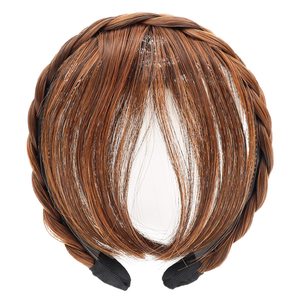 Machine à extensions de cheveux en fibre haute température en gros, double trame, résistante à la chaleur, teinte, tressée, bandeau pour femmes et filles, vague naturelle - Product Image 6