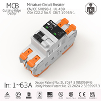 Disjoncteur miniature domestique en cuivre SPN 36 mm MCB UL489 CSAC22.2No5 IEC EN60898-1 Conception brevetée unique Câblage rapide 10kA