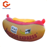 Modèle de ballon gonflable publicitaire en forme de hot-dog et de saucisse pour l'extérieur