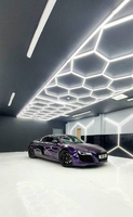 Lampes de garage hexagonales à LED pour atelier et bureau Conception en nid d'abeille sans scintillement pour hôtels