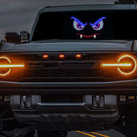 Écran LED matriciel USB Demon Eyes pour modification d'éclairage ambiant, accessoires de voiture