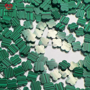 Pietra di agata nera perla bianca naturale trifoglio di Malachite quadrifoglio gioielli che fanno blu Lapis turchese occhio di <span class=keywords><strong>tigre</strong></span> - Product Image 2