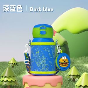 Wholesale Cartoon Kids Children 316 Cartoon Stainless Steel Vacuum Thermos Vaccum Double <b>Drink</b> With <b>Straw</b> - Product Image 5