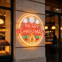 Joyeux Noël – Enseigne néon personnalisée vintage avec nom, lumière LED, décoration murale de vacances, cadeau, décoration artistique pour la maison, la fête, la chambre, le bar