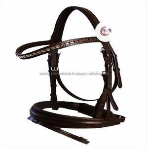 Brida de cristal de cuero de caballo de alta calidad - Product Image 1