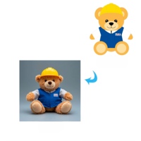 Peluches d'ours en peluche personnalisées Anime porte-clés ours en peluche pour pendentif de mascotte douce jouets d'animaux en peluche personnalisés