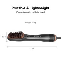 Sèche-cheveux brosse soufflante 3-en-1 haute puissance transfrontalier, fer à boucler rapide et peigne lissant, 3 réglages de température