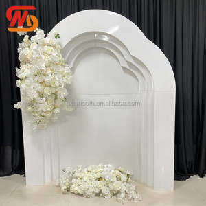 SMOOTH Multilayer White Metal Arch <b>Backdrop</b> Decorative Background Stage <b>Backdrop</b> Metal Wall for Wedding Event Decoration - Product Image 2