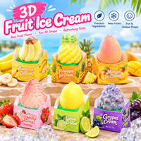 Produits phares pour les grossistes : Crème glacée aux fruits virale, Crème glacée aux fruits 3D au chocolat et au lait, surgelée, vente directe usine 75g