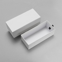 Boîte cadeau coulissante blanche mate de luxe avec logo personnalisé, emballage rigide en carton pour bijoux, accessoires technologiques, étui à lunettes