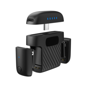 Micrófono Lavalier Inalámbrico M8 2.4G, Audio HD de 16 bits y 32 kHz, 15 Horas de Duración de Batería, Cancelación de Ruido, para TikTok, <span class=keywords><strong>YouTube</strong></span> Live - Product Image 1