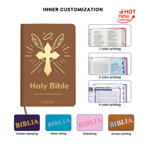 <span class=keywords><strong>Biblia</strong></span> Católica Española <span class=keywords><strong>de</strong></span> Lujo con Bordes Dorados, Cubierta <span class=keywords><strong>de</strong></span> Cuero Genuino, <span class=keywords><strong>Biblia</strong></span> en Español, Francés e Inglés, <span class=keywords><strong>Biblia</strong></span> Personalizada - Product Image 4