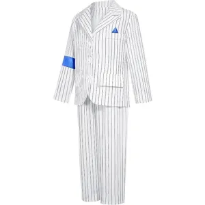 Disfraz de Dance Star Kid Echo, Estilo Pop Retro de los 80s y 90s, Traje a Rayas para Conciertos, Historia del Canto, Disfraz de Impresionista para Escenario, Halloween - Product Image 1