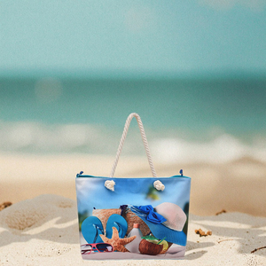 Bolso de mano informal a la moda para mujer 2025, bolso de <span class=keywords><strong>playa</strong></span> grande con dos asas y cierre de cremallera - Product Image 2