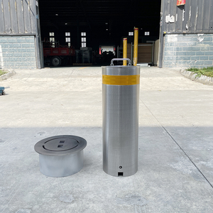 Barriera di fabbrica tubo spesso bullone verso il basso mobile incorporato 304 acciaio inossidabile blocco paletta di parcheggio - Product Image 3