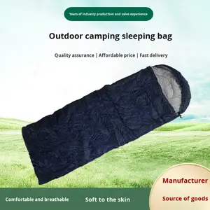 <span class=keywords><strong>Sac</strong></span> <span class=keywords><strong>de</strong></span> <span class=keywords><strong>couchage</strong></span> portable pour adulte, <span class=keywords><strong>hiver</strong></span>, randonnée, camping en plein air, design enveloppe épaissi, polyester, 3 saisons, pique-niques, coton - Product Image 4