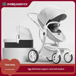 Cochecito de Bebé Star Baby con Protección de Columna Vertebral, Estilo Cáscara de Huevo, Aleación de Aluminio, Plegable, Bidireccional, Vista Alta, Capacidad de Carga de 15 kg - Product Image 6