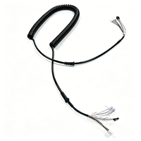 Câble spiralé rétractable OEM 17 conducteurs avec connecteur JST pour contrôle industriel