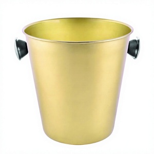 Wine <b>Bucket</b> <b>Gold</b> Stainless Steel <b>Ice</b> <b>Bucket</b> Custom Slim Metal champagne Beer Wine Beverages Tubs for Club Party Bar - Product Image 1