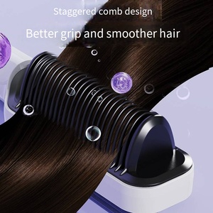 <span class=keywords><strong>Brosse</strong></span> <span class=keywords><strong>chauffante</strong></span> <span class=keywords><strong>lissante</strong></span> portable 2-en-1 avec logo personnalisé, fer à lisser et fer à boucler PTC - Product Image 5