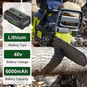 Xnjtg 40Volt 6000mAh thay thế pin cho <span class=keywords><strong>Ryobi</strong></span> 40V công cụ điện màu xanh lá cây <span class=keywords><strong>Lithium</strong></span> <span class=keywords><strong>Ion</strong></span> op4026 op40601 op4050a op4040 gói - Product Image 5