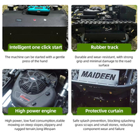 Mesin Pemotong Rumput Robot Terlaris, Self-propelled, Zero Rotation, Remote Control, dengan Trek Karet