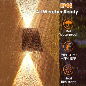 Lámpara <span class=keywords><strong>Solar</strong></span> de Pared con Iluminación Arriba y Abajo, Ultra Alta Luminosidad, LED, para Exteriores, Lámpara de Valla, IP65 Impermeable, para Patio, Jardín, Exterior - Product Image 3