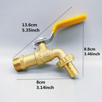 Robinet d'extérieur robuste en laiton brut avec poignée en T, durable, pour jardin, raccord de tuyau, approvisionnement en gros direct usine
