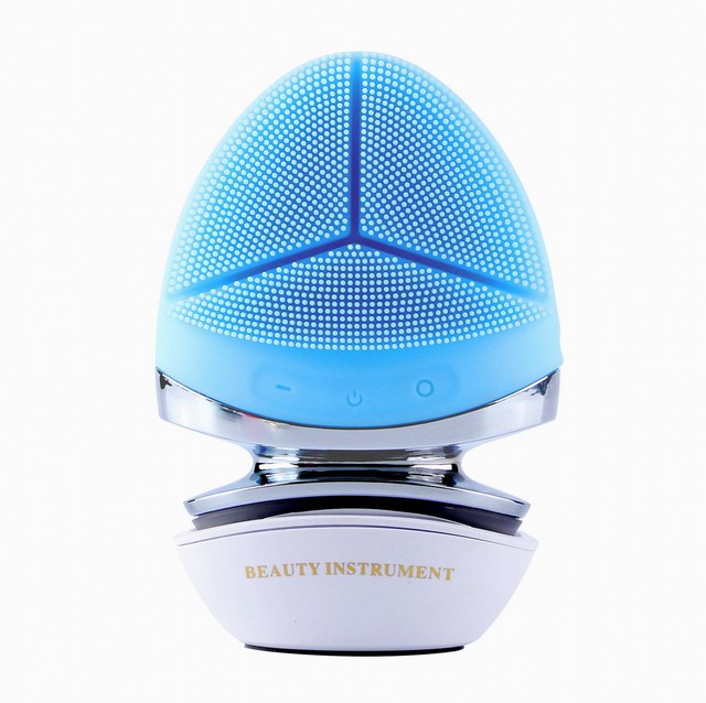 New Trending Silicone Sonic Facial Cleansing Brush Waterproof Facial Cleansing Brush Electric Facial Cleansing Brush