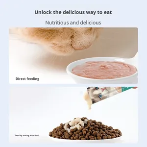 PEI En mèo trưởng thành trẻ xử lý hộp 45 miếng thức ăn cho mèo ướt & khô bổ dưỡng đồ ăn nhẹ cá tươi & nước sốt liếm khô đóng hộp - Product Image 4