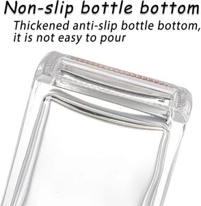 Flat square Rectangle Luxury 15ml 30ml 50ml 100ml Glass Dropper <b>Bottles</b> with Crystal clear Collar for Serum Essential Oil - Product Image 6