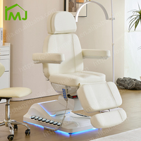 Chaise de massage de salon, chaise de cire, chaise de tatouage, spa facial, lit de beauté électrique rotatif de luxe, lit pour les cils