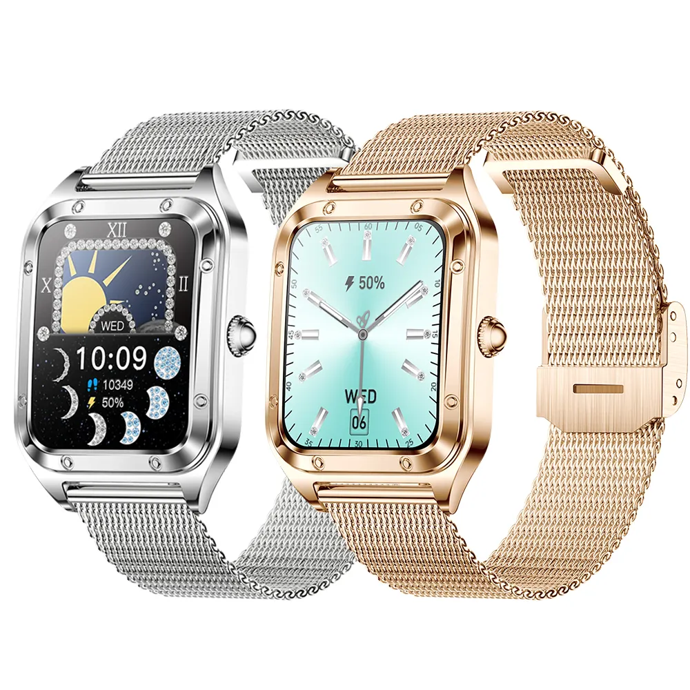 i98 Metal Smartwatch with 1.59inch Screen Call Receive Dial Heart Rate Monitor Fitness Tracker Waterproof with Email Function