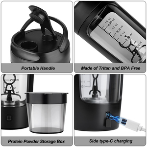 Bottiglia dell'agitatore della batteria elettrica potente miscelazione automatica tazza dell'acqua sportiva palestra tazza di agitazione automatica del caffè proteico personalizzata