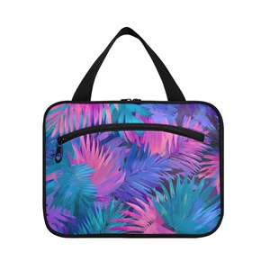 Flowers Patterns Zipper Portable <b>Large</b> Capacity Travel Hanging Organizer Water-resistant Makeup <b>Cosmetic</b> <b>Bag</b> for Adult - Product Image 1