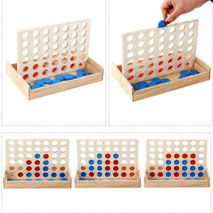 Connecter 4 en une <span class=keywords><strong>ligne</strong></span> jeu de société jouets éducatifs pour enfants en bois pliable enfants enfants aligner rangée conseil Puzzle jouet jeu de <span class=keywords><strong>Bingo</strong></span> - Product Image 2