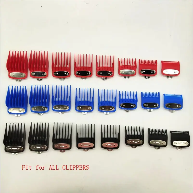 In Stock 8 Size Set Attachment Barber Clipper Guards Comb Cutting Hair Clipper Guides Limit Comb For All Clippers