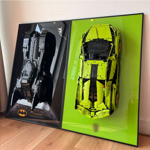 Airplane Batmobile Racing Building Block 3D Car Model Farmhouse Style Black Digital Printing Aluminum PC Material <b>Photo</b> <b>Frame</b> - Product Image 3